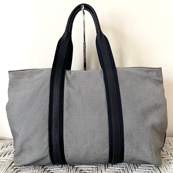 BOTTEGA VENETA Marco polo Grey Canvas & Leather Tote - Picture 1 of 15
